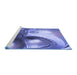 Sideview of Machine Washable Transitional Purple Mimosa Purple Rug, wshpat1418blu