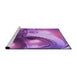 Sideview of Machine Washable Transitional Dark Magenta Purple Rug, wshpat1418pur