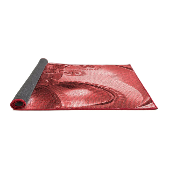 Thickness of Patterned Red Rug, pat1418rd