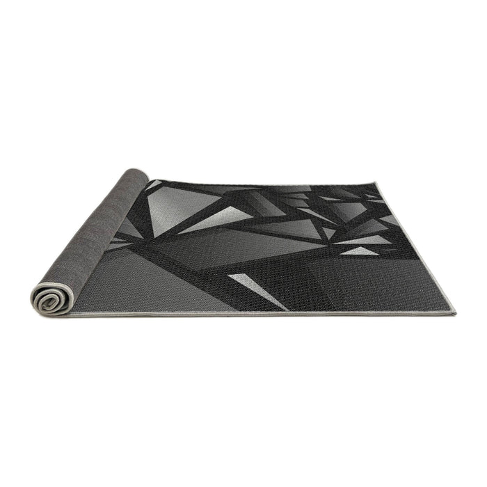 Thickness of Patterned Midnight Gray Rug, pat1419gry