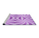 Sideview of Machine Washable Transitional Blossom Pink Rug, wshpat142pur