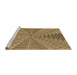 Sideview of Machine Washable Transitional Light Brown Rug, wshpat1420brn