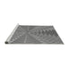 Sideview of Machine Washable Transitional Gray Rug, wshpat1420gry