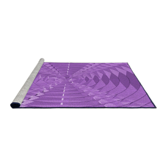 Sideview of Machine Washable Transitional Purple Rug, wshpat1420pur