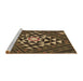 Sideview of Machine Washable Transitional Copper Brown Rug, wshpat1421brn