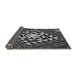 Thickness of Patterned Dark Gray Black Rug, pat1421gry