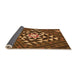 Thickness of Patterned Red Brown Rug, pat1421org