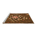 Sideview of Machine Washable Transitional Red Brown Rug, wshpat1421org