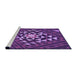 Sideview of Machine Washable Transitional Purple Rug, wshpat1421pur