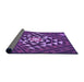 Thickness of Patterned Purple Rug, pat1421pur