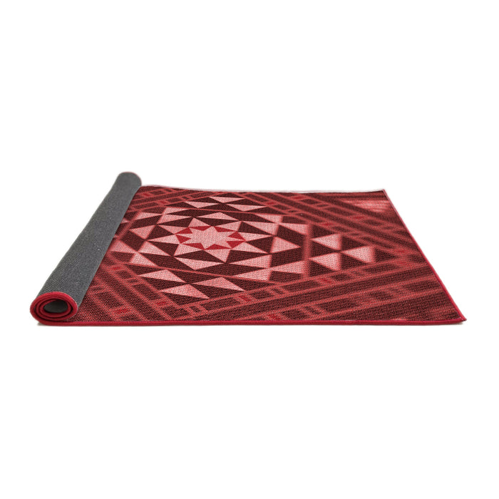 Thickness of Patterned Red Rug, pat1421rd
