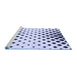 Sideview of Machine Washable Transitional Lavender Blue Rug, wshpat1422blu