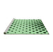 Sideview of Machine Washable Transitional Mint Green Rug, wshpat1422grn