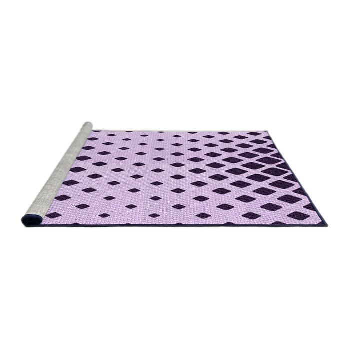 Sideview of Machine Washable Transitional Bright Grape Purple Rug, wshpat1422pur