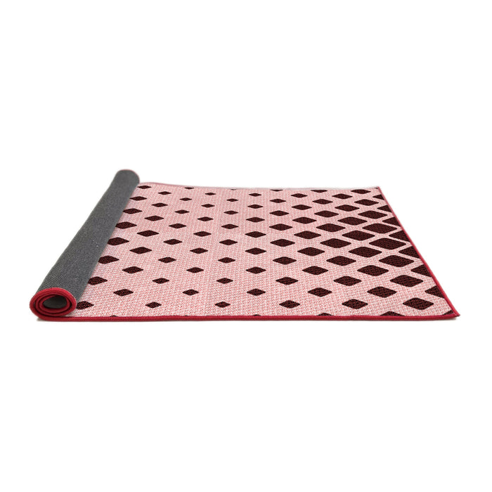 Thickness of Patterned Light Rose Pink Rug, pat1422rd