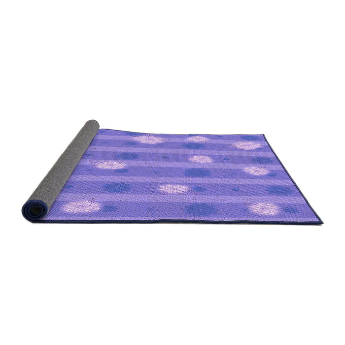 Thickness of Patterned Purple Mimosa Purple Rug, pat1423pur