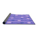 Thickness of Patterned Purple Mimosa Purple Rug, pat1423pur