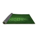 Thickness of Patterned Green Rug, pat1424grn