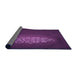 Thickness of Patterned Dark Orchid Purple Rug, pat1424pur