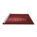 Sideview of Machine Washable Transitional Crimson Red Rug, wshpat1424rd