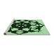 Sideview of Machine Washable Transitional Dark Forest Green Rug, wshpat1425grn