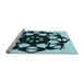 Sideview of Machine Washable Transitional Medium Teal Green Rug, wshpat1425lblu