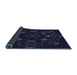 Thickness of Patterned Black Rug, pat1426blu