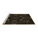 Sideview of Machine Washable Transitional Black Rug, wshpat1426brn