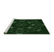 Sideview of Machine Washable Transitional Black Rug, wshpat1426grn