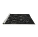 Sideview of Machine Washable Transitional Black Rug, wshpat1426gry