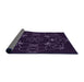 Thickness of Patterned Midnight Gray Rug, pat1426pur