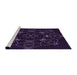 Sideview of Machine Washable Transitional Midnight Gray Rug, wshpat1426pur