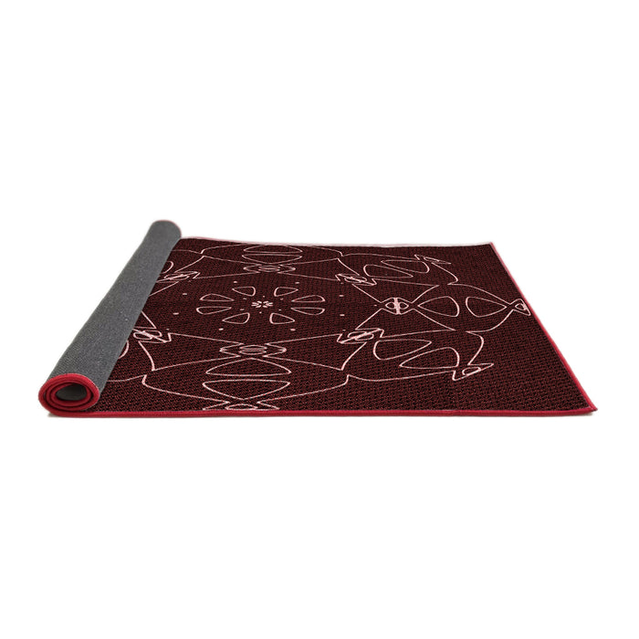 Thickness of Patterned Chocolate Brown Rug, pat1426rd