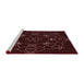 Sideview of Machine Washable Transitional Chocolate Brown Rug, wshpat1426rd