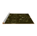 Sideview of Machine Washable Transitional Black Rug, wshpat1426yw