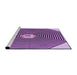 Sideview of Machine Washable Transitional Violet Purple Rug, wshpat1427pur