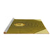 Sideview of Machine Washable Transitional Golden Brown Yellow Rug, wshpat1427yw