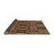 Thickness of Patterned Red Brown Rug, pat1428brn