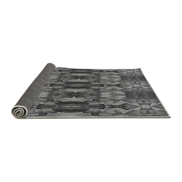 Thickness of Patterned Gunmetal Gray Rug, pat1428gry