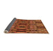 Thickness of Patterned Neon Orange Rug, pat1428org