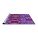 Sideview of Machine Washable Transitional Dark Magenta Purple Rug, wshpat1428pur