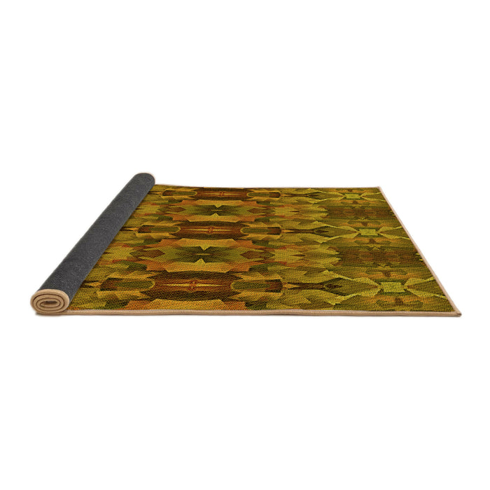 Thickness of Patterned Saddle Brown Rug, pat1428yw