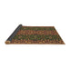 Thickness of Patterned Cinnamon Brown Rug, pat1429brn