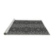 Sideview of Machine Washable Transitional Gunmetal Gray Rug, wshpat1429gry