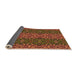 Thickness of Patterned Saffron Red Rug, pat1429org