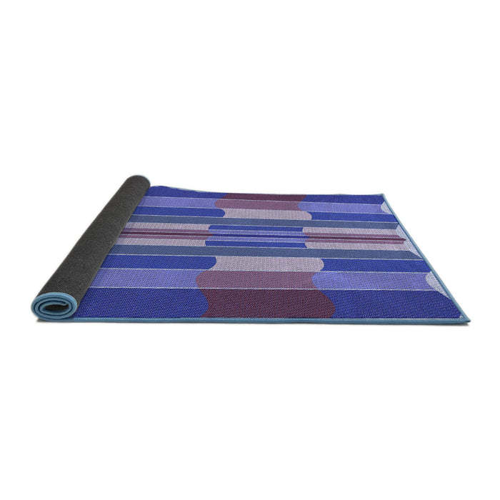 Thickness of Patterned Amethyst Purple Rug, pat1430blu