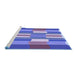 Sideview of Machine Washable Transitional Amethyst Purple Rug, wshpat1430blu