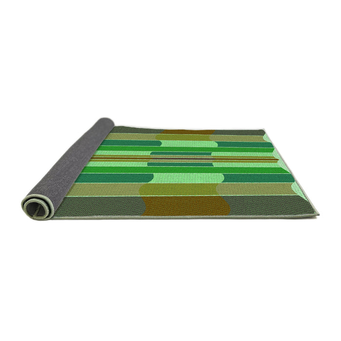 Thickness of Patterned Green Rug, pat1430grn