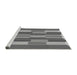 Sideview of Machine Washable Transitional Grey Gray Rug, wshpat1430gry