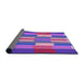 Thickness of Patterned Medium Violet Red Pink Rug, pat1430pur